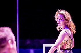 NTL 2025 A Streetcar Named Desire 11 Stanley Kowalski (Ben Foster) and Blanche DuBois (Gillian Anderson)